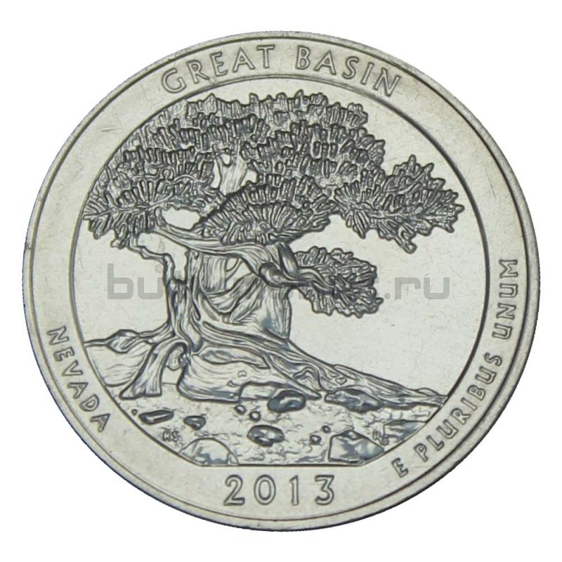 25 центов 2013 США Национальный парк Грейт-Бейсин S