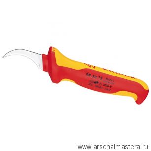 Нож для удаления оболочек кабелей с секторными жилами (для снятия изоляции 1000 V) KNIPEX 98 53 03