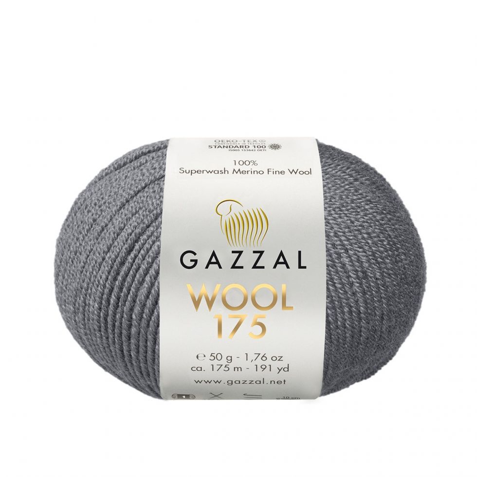 Wool 175 (Gazzal) 302-серый