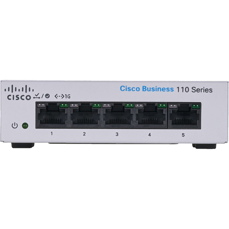 Коммутатор Cisco CBS110-5T-D Неуправляемый 5-ports, CBS110-5T-D-EU