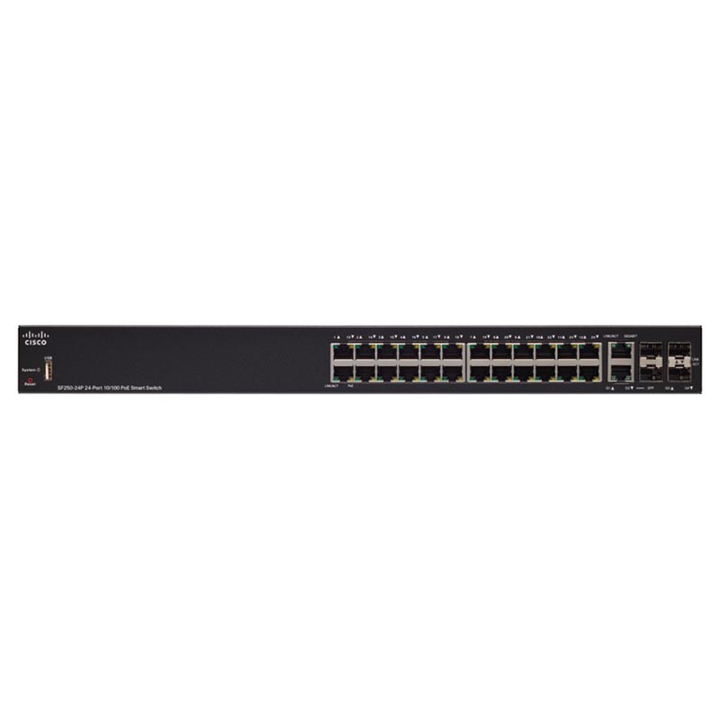 Коммутатор Cisco SF250-24 Smart 28-ports, SF250-24-K9-EU