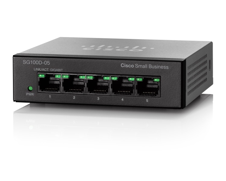 Коммутатор Cisco SG110D-05 Неуправляемый 5-ports, SG110D-05-EU