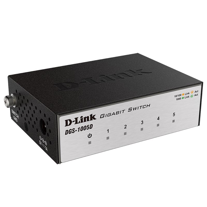 Коммутатор D-Link DGS-1005D Неуправляемый 5-ports, DGS-1005D/I3A
