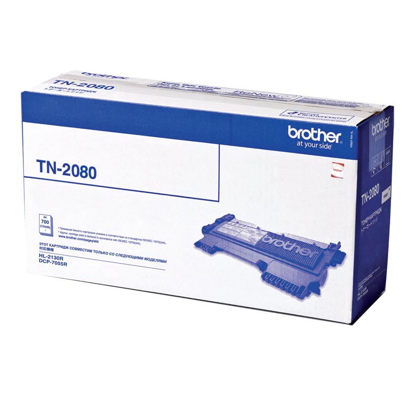 Тонер-картридж Brother TN-2080 Лазерный Черный 700стр, TN2080