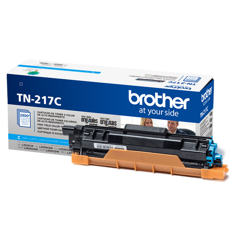 Тонер-картридж Brother TN-217C Лазерный Голубой 2300стр, TN217C