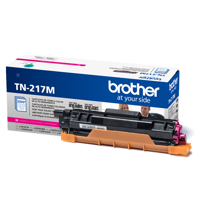 Тонер-картридж Brother TN-217M Лазерный Пурпурный 2300стр, TN217M