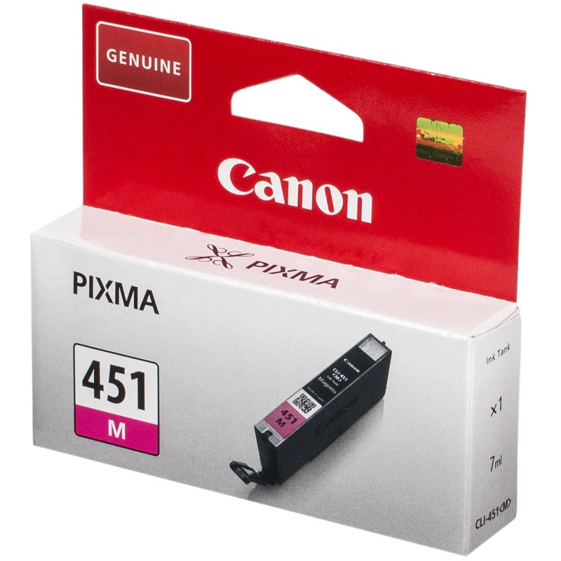 Картридж Canon CLI-451M Струйный Пурпурный 319стр, 6525B001