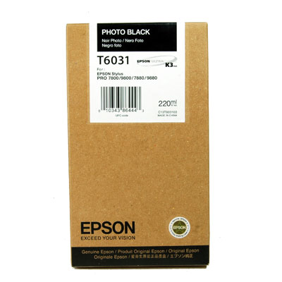 Картридж EPSON T6031 Струйный Фотографический черный 220мл, C13T603100