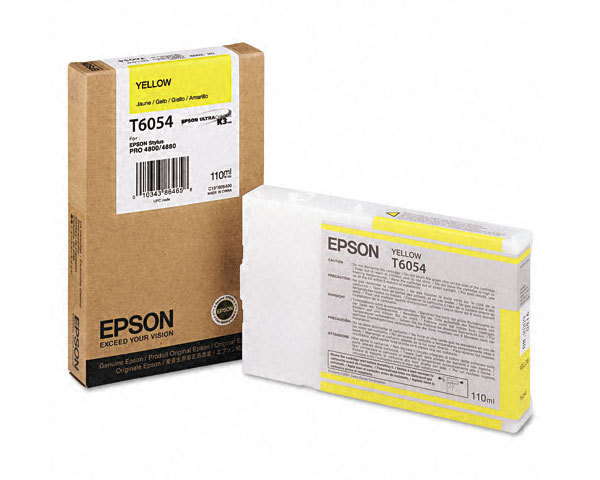 Картридж EPSON T6054 Струйный Желтый 110мл, C13T605400