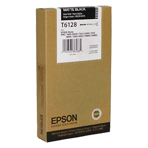 Картридж EPSON T6128 Струйный Матовый черный 220мл, C13T612800