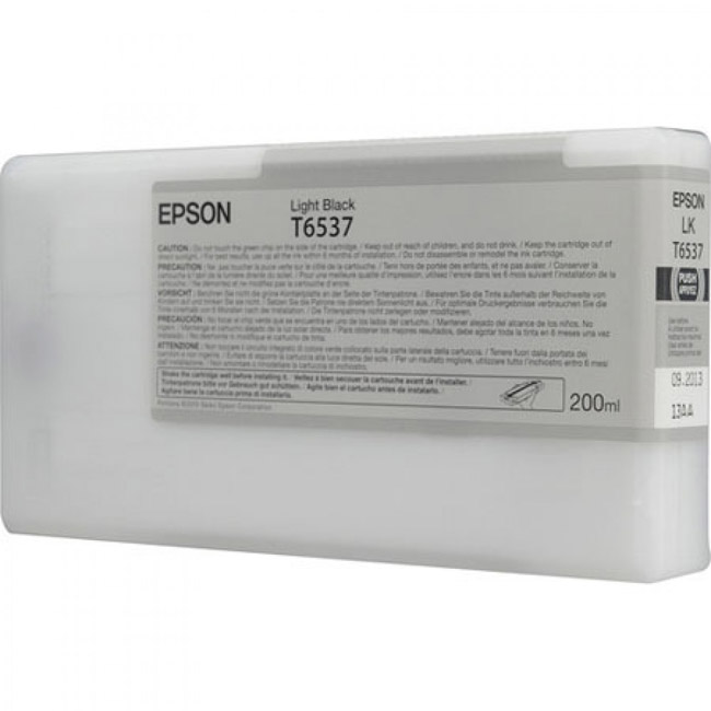 Картридж EPSON T6537 Струйный Серый 200мл, C13T653700