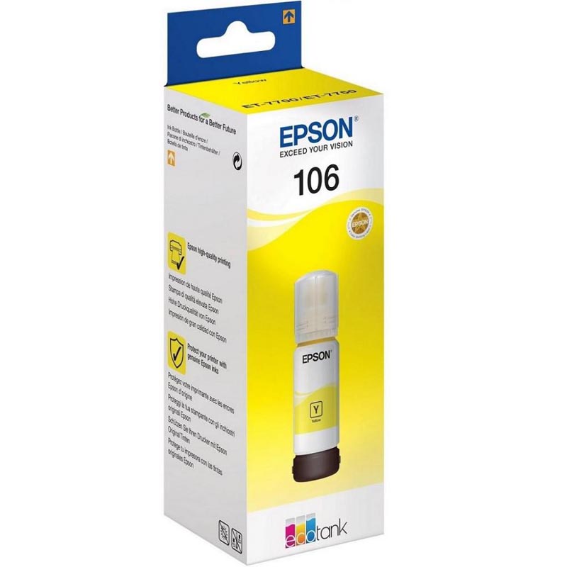 Чернила EPSON EcoTank 106 Струйный Желтый 5000стр, C13T00R440