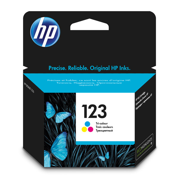 Картридж HP 123 Струйный Трехцветный 100стр, F6V16AE
