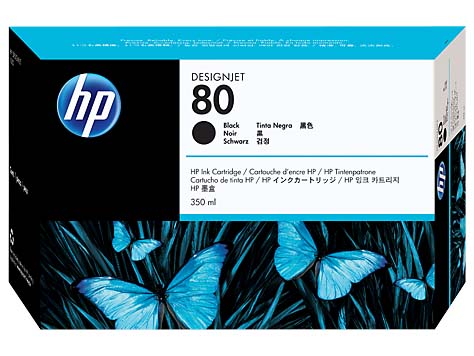 Картридж HP 80 Струйный Черный 350мл, C4871A