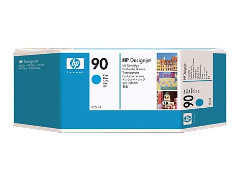 Картридж HP 90 Струйный Голубой 225мл, C5060A