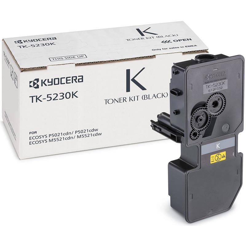 Тонер-картридж Kyocera TK-5230K Лазерный Черный 2600стр, 1T02R90NL0