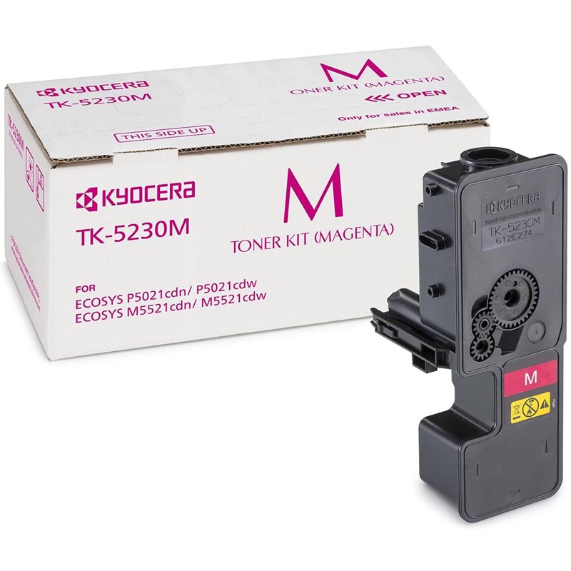 Тонер-картридж Kyocera TK-5230M Лазерный Пурпурный 2200стр, 1T02R9BNL0
