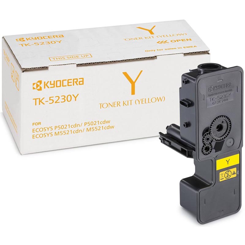 Тонер-картридж Kyocera TK-5230Y Лазерный Желтый 2200стр, 1T02R9ANL0