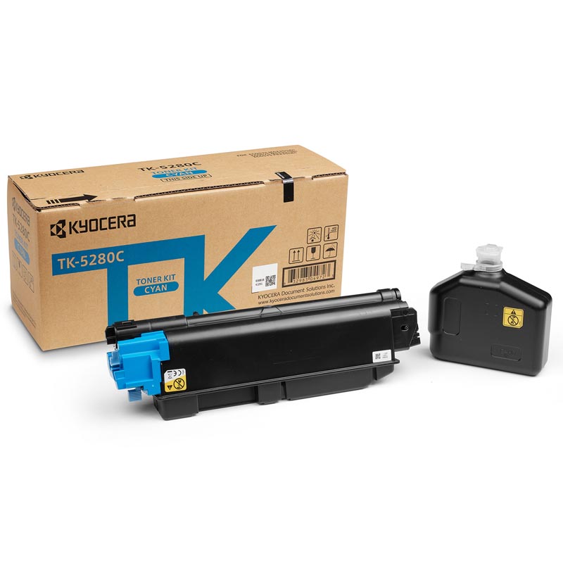 Тонер-картридж Kyocera TK-5280C Лазерный Голубой 11000стр, 1T02TWCNL0