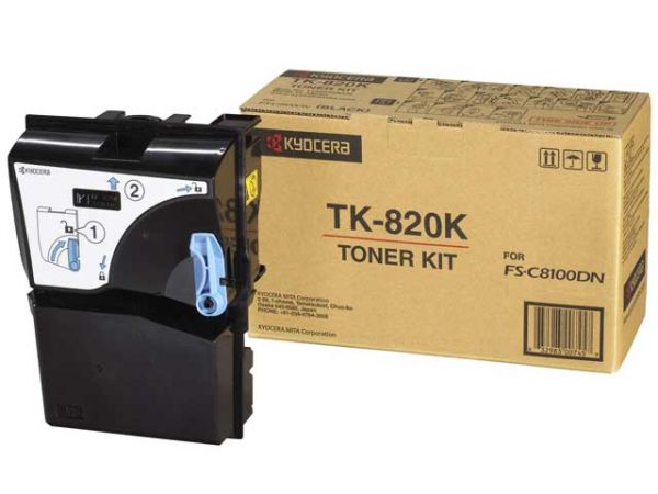 Тонер-картридж Kyocera TK-820K Лазерный Черный 15000стр, 1T02HP0EU0