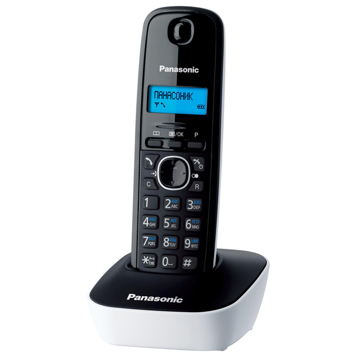 DECT-телефон Panasonic KX-TG1611RU Чёрно-белый, KX-TG1611RUW