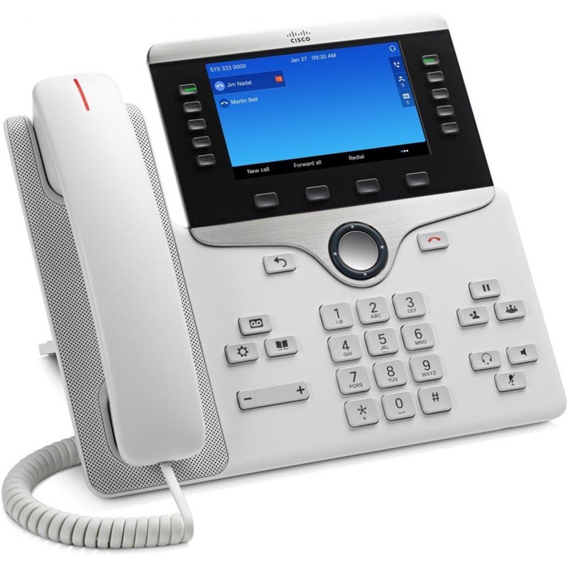 IP-телефон Cisco 8841 SIP Белый, CP-8841-W-K9=