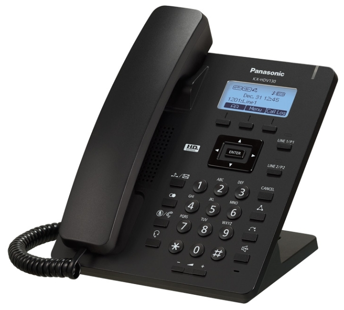 IP-телефон Panasonic KX-HDV130 SIP Чёрный, KX-HDV130RUB