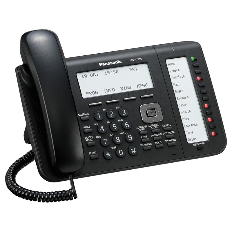 IP-телефон Panasonic KX-NT556 MGCP Чёрный, KX-NT556RU-B