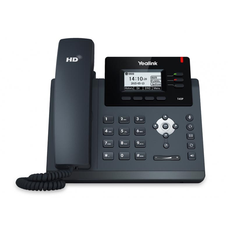 IP-телефон Yealink SIP-T40P SIP Чёрный, SIP-T40P