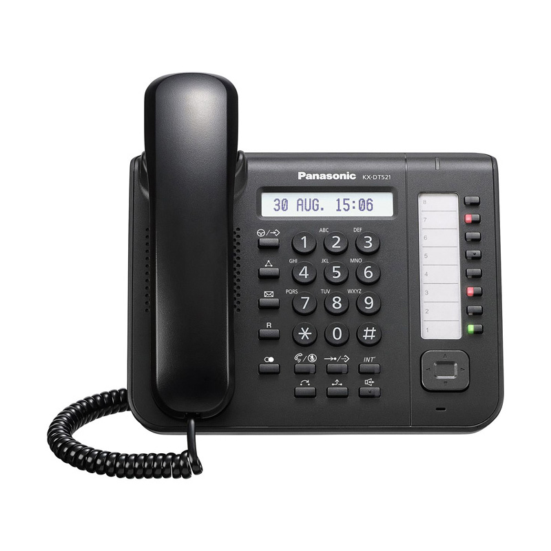 Проводной телефон Panasonic KX-DT521 Чёрный, KX-DT521RU-B