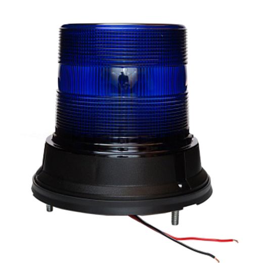 Маяк светодиодный импульсный МИ06С синий 140мм 12-24 вольт ip55 на шпильках