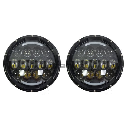 LED фары 7 дюймов 210Вт с ДХО и поворотниками штатные