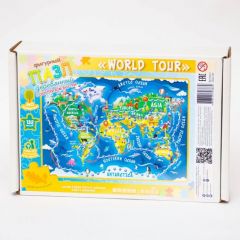 Пазл карта мира на английском языке World Tour