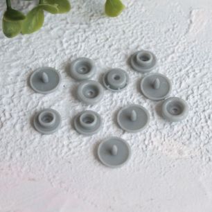 Кнопки пластиковые - серые, 12 мм