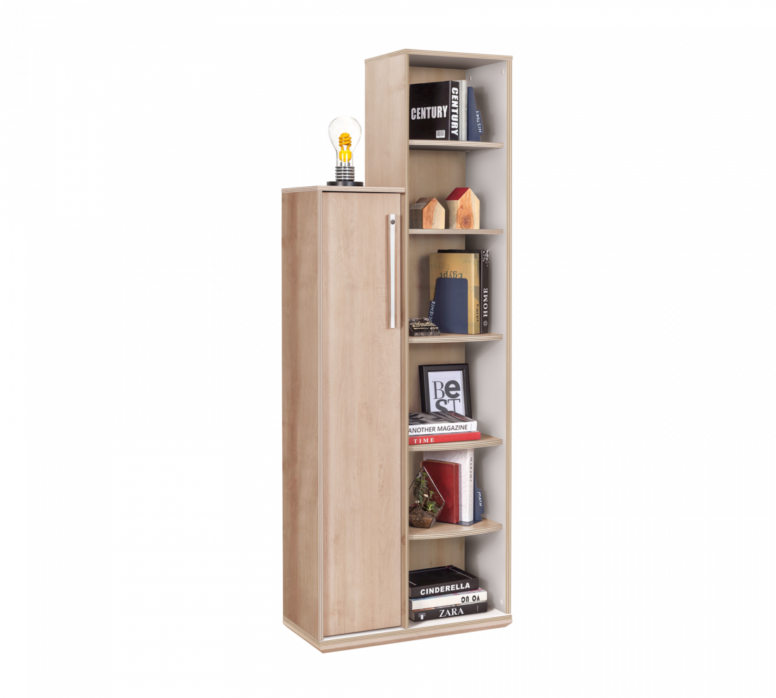 Книжный шкаф с полкой для хранения Duo