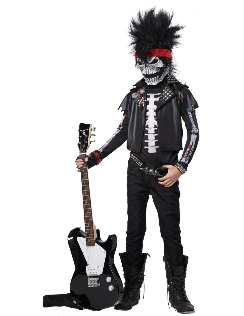 Детский костюм рокера скелета