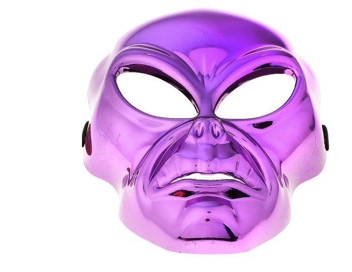 Маска пришельца фиолетовая