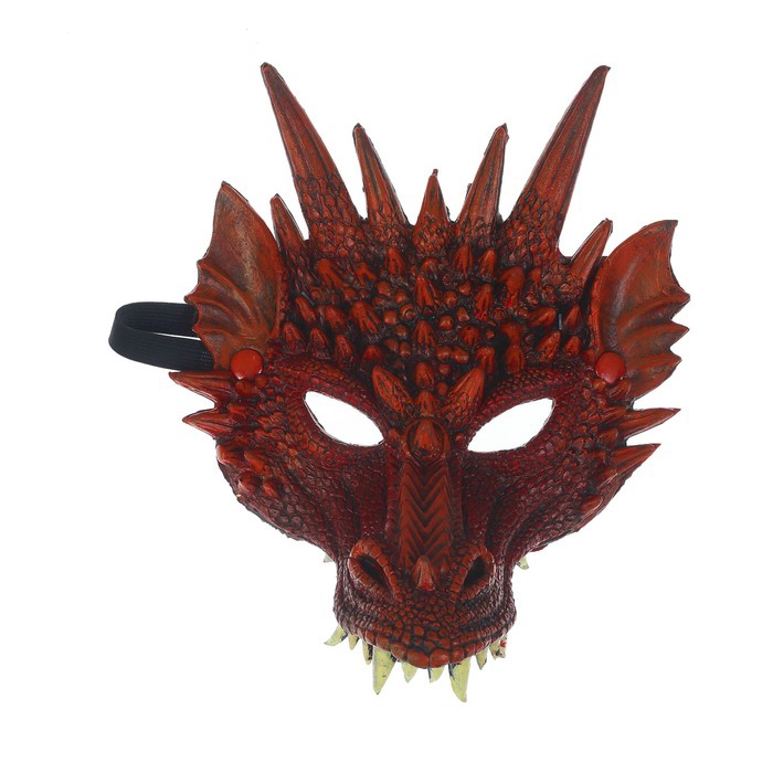 Карнавальная маска красный Дракон
