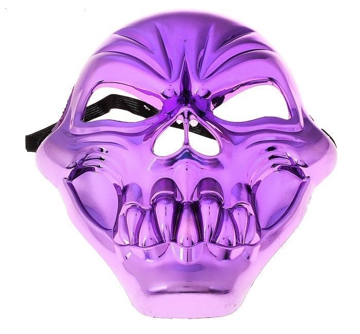 Фиолетовая маска черепа с зубами
