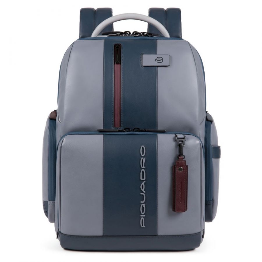 Рюкзак кожаный Piquadro CA4550UB00BM/GRBO серо-синий