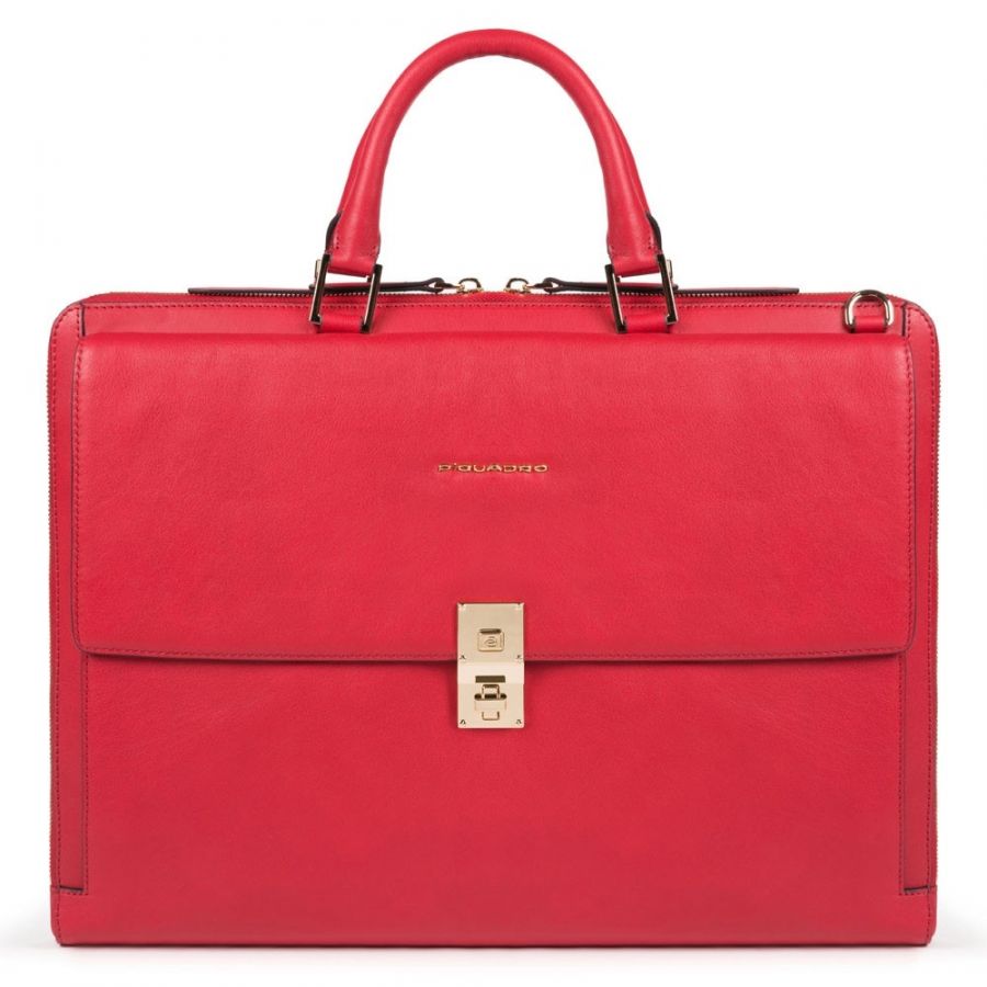 Женская кожаная сумка для ноутбука Piquadro CA5511DF/R красная