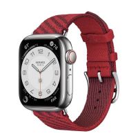 Часы Apple Watch Hermès Series 7 GPS + Cellular 41mm Silver Stainless Steel Case with Jumping Single Tour Rouge de Cœur/Rouge H