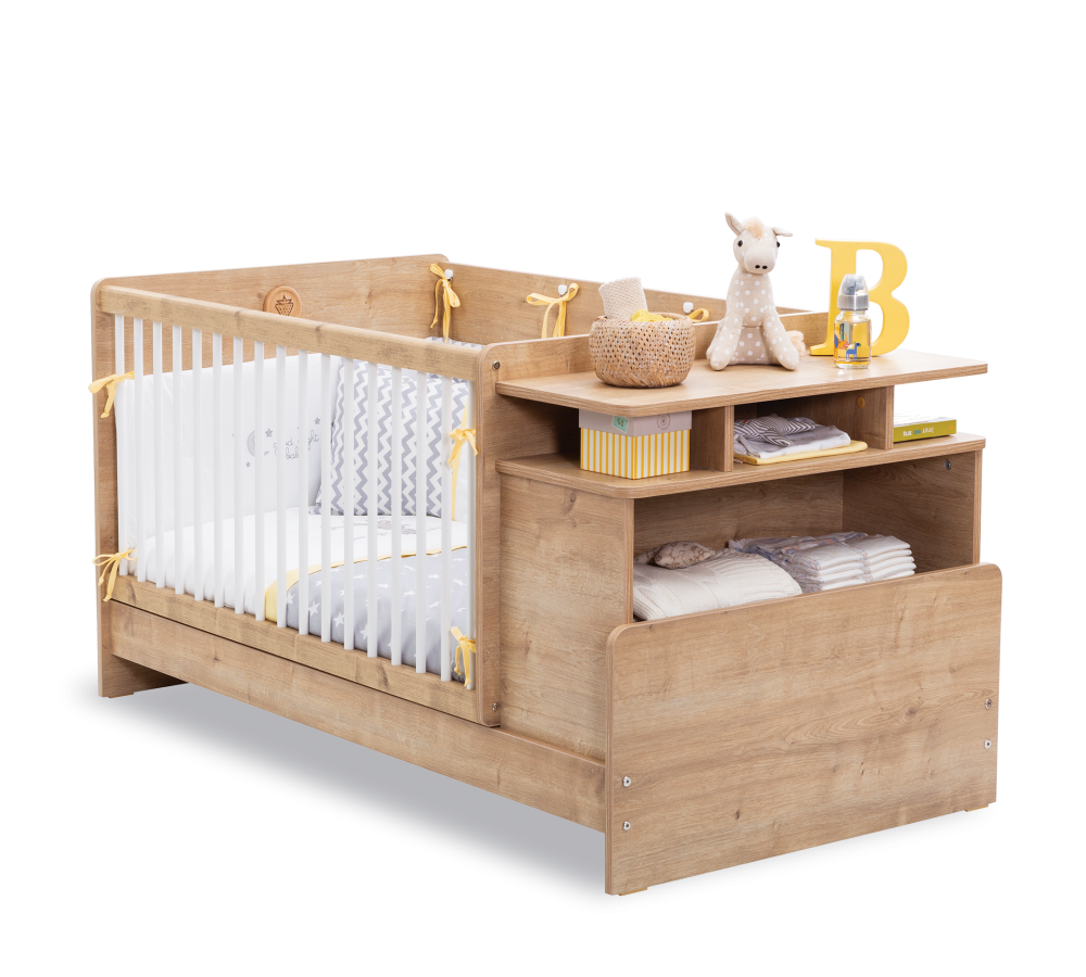 Детская кровать трансформер со столиком Mocha Baby