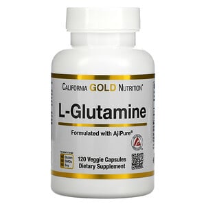 California Gold Nutrition, L-глютамин, 120 растительных капсул