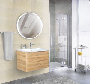 Тумба под раковину подвесная BelBagno ACQUA-800-2C-SO-RR  Rovere Rustico