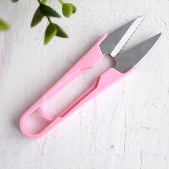 Ножницы для распарывания швов, обрезки ниток, розовые 10 см.