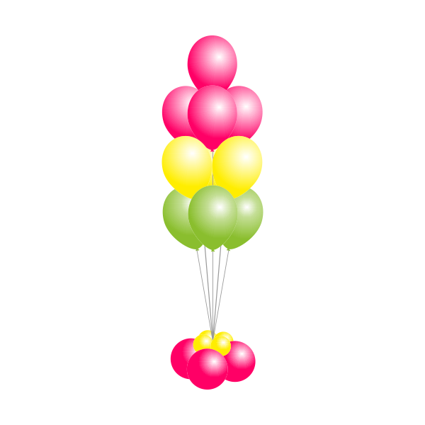 Фонтан из 10 шаров с декоративным основанием