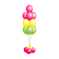 Фонтан из 10 шаров с декоративным основанием