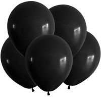 Чёрные воздушные шары с гелием , стандарт 28-30 см