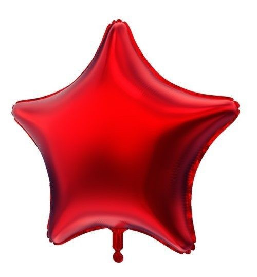 Шар воздушный фольга 46 см Звезда красный с гелием